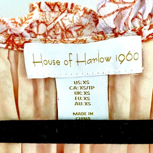 NEW House of Harlow 1960 Boho Floral Mini Dress Multi-Color Peasant Sz XS NWT - Picture 5 of 15